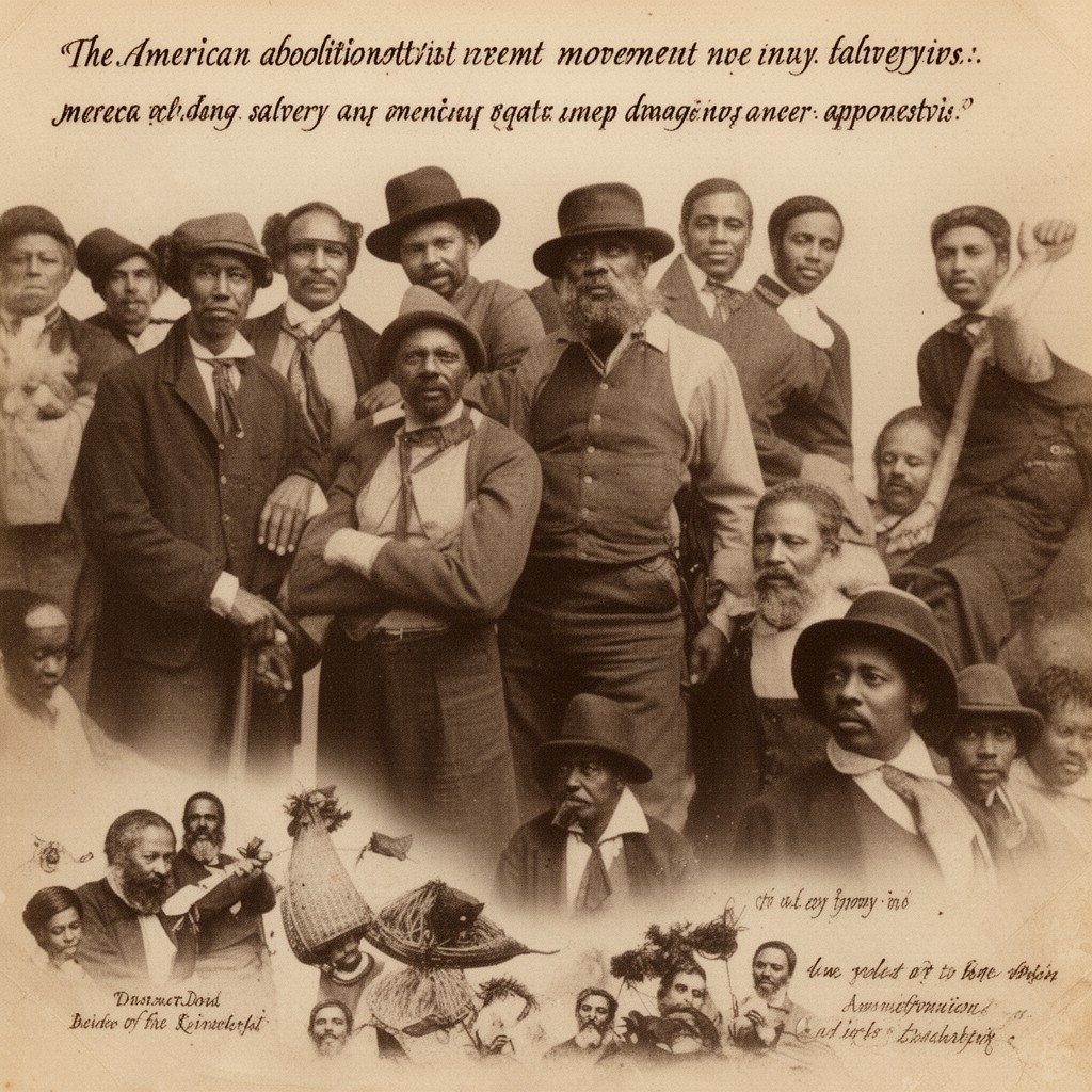 AI-generated illustration of American abolitionist movement