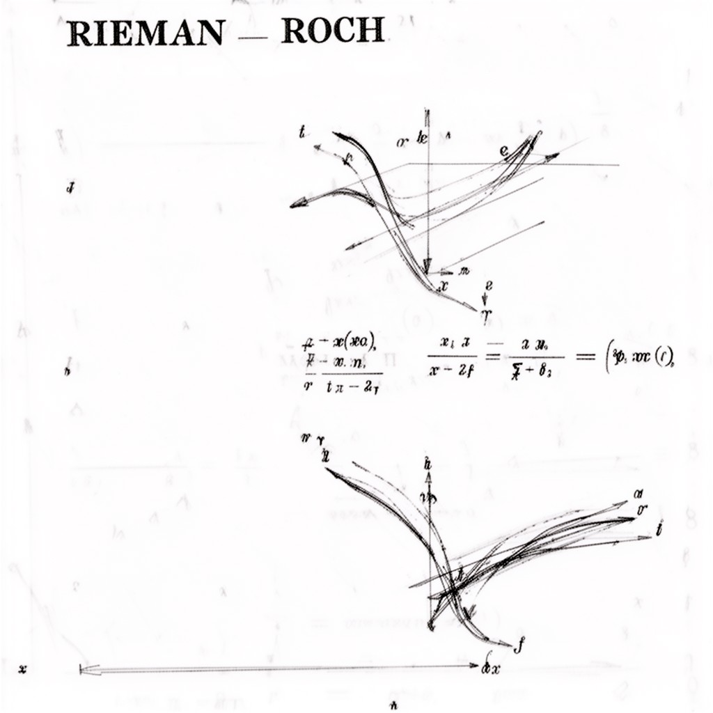 AI-generated illustration of Riemann–Roch theorem