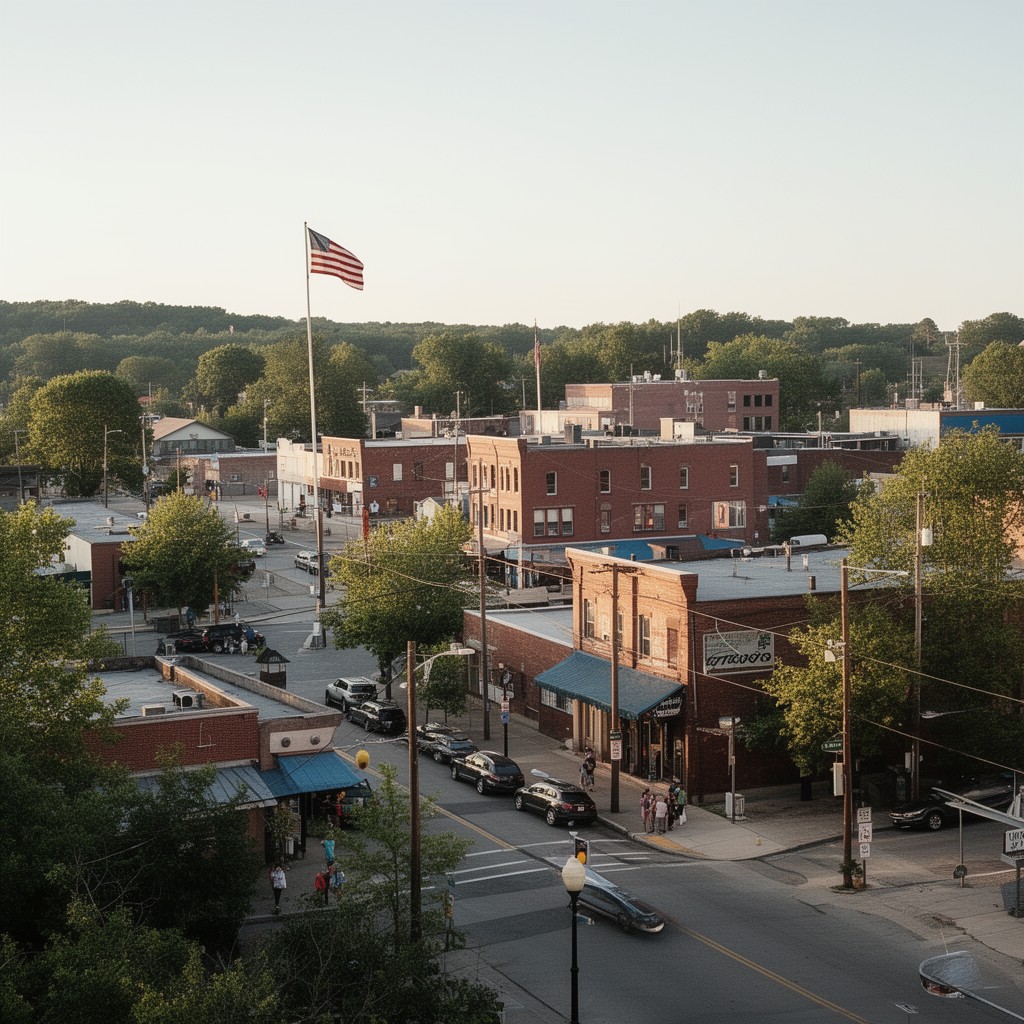 AI-generated illustration of New Lisbon, Wisconsin, United States