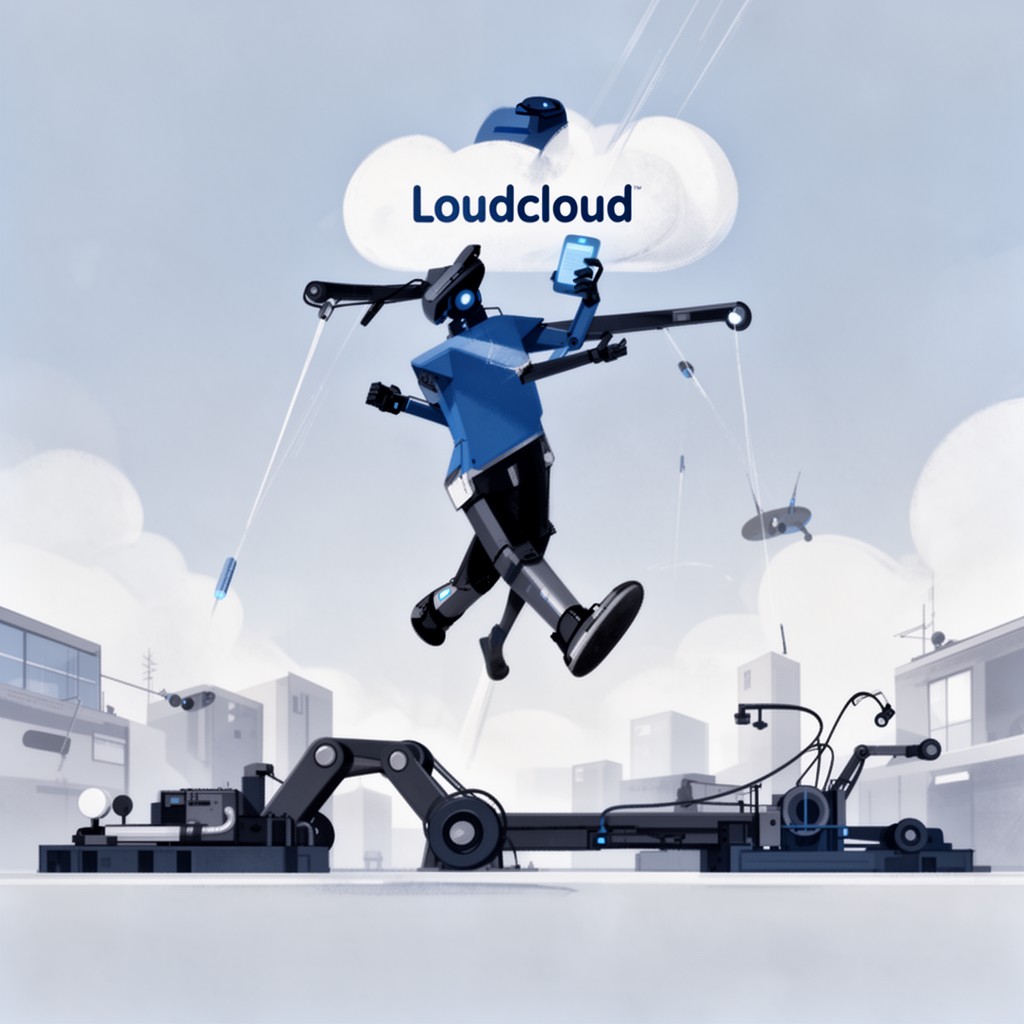 AI-generated illustration of Loudcloud