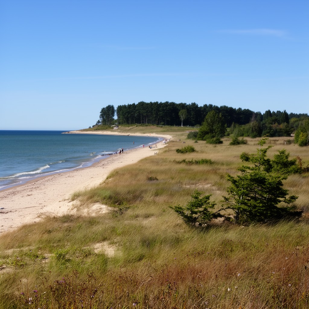 AI-generated illustration of Muskegon State Park