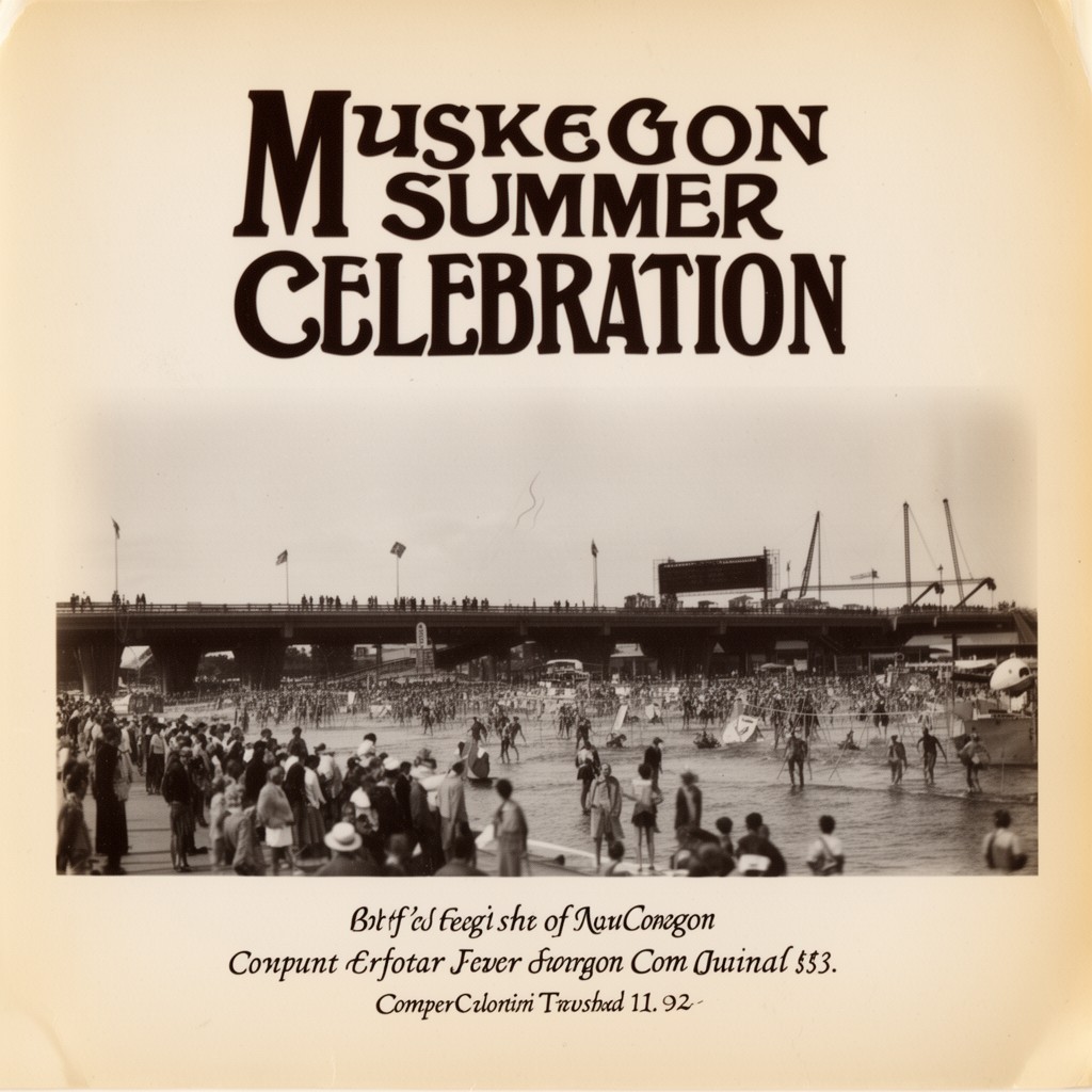 AI-generated illustration of Muskegon Summer Celebration (historical)