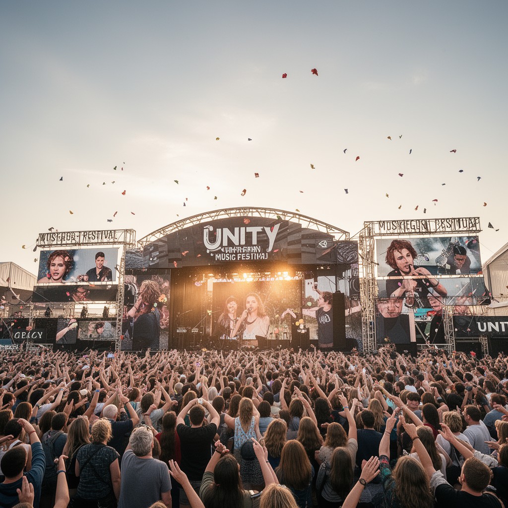 AI-generated illustration of Unity Christian Music Festival