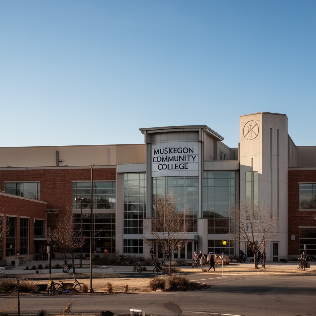 AI-generated illustration of Muskegon Community College