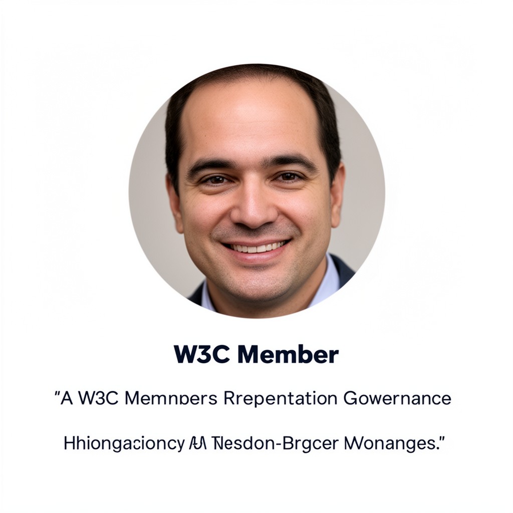 AI-generated illustration of W3C Member representative