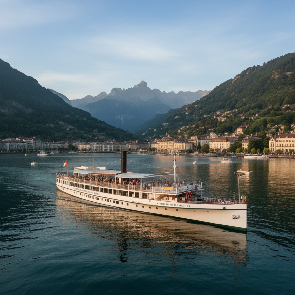 AI-generated illustration of Compagnie Générale de Navigation sur le lac Léman