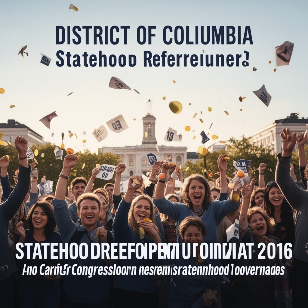 AI-generated illustration of District of Columbia statehood referendum, 2016