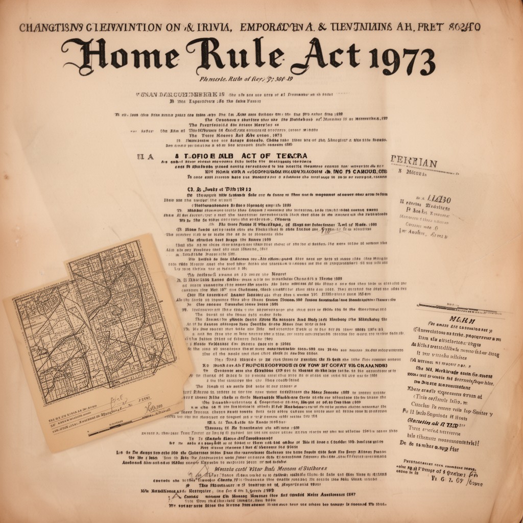 AI-generated illustration of Home Rule Act of 1973