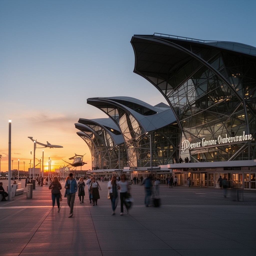 AI-generated illustration of Denver International Airport