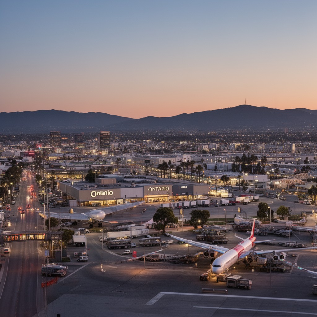 AI-generated illustration of Ontario, California