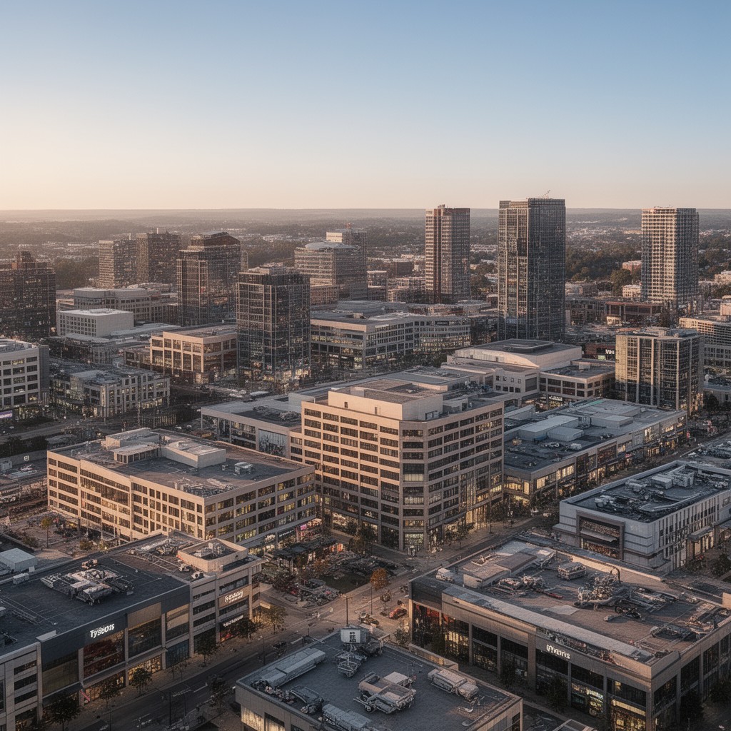 AI-generated illustration of Tysons, Virginia