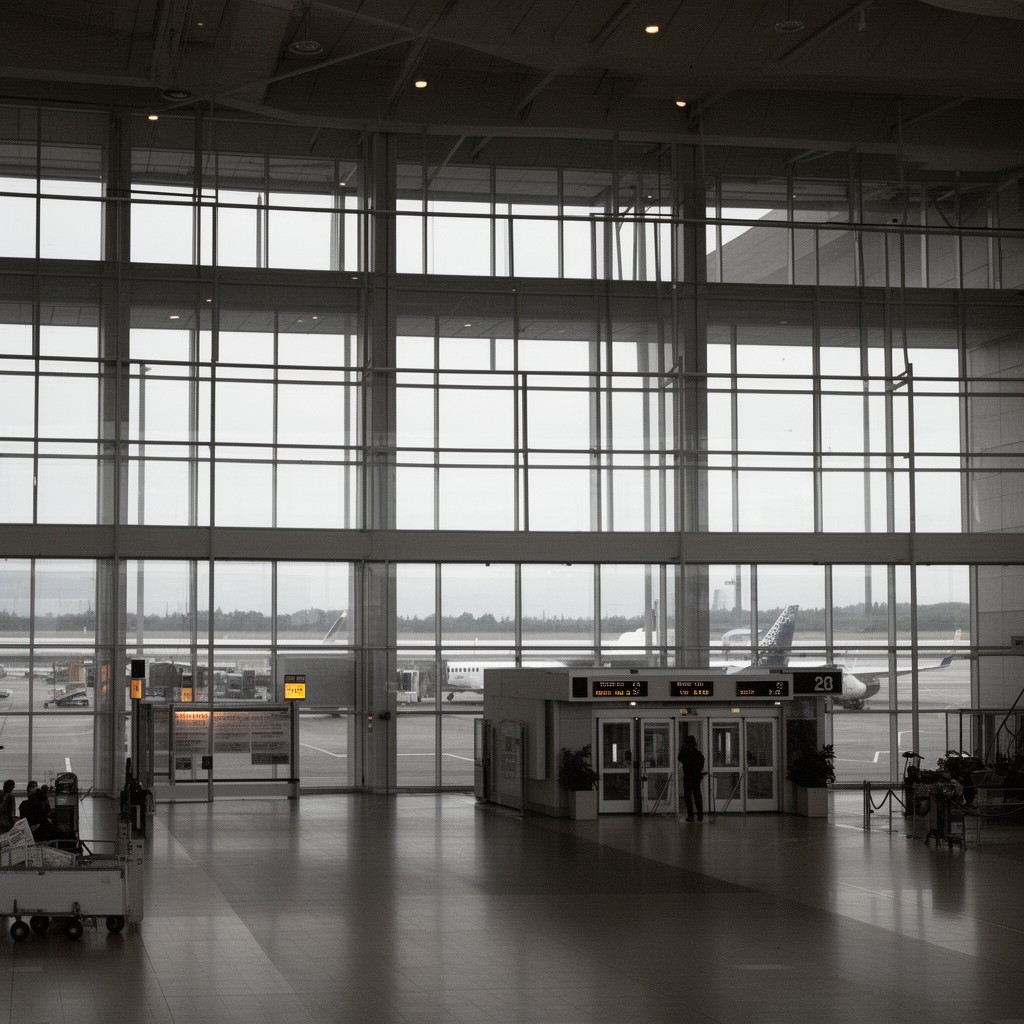 AI-generated illustration of Portland International Jetport