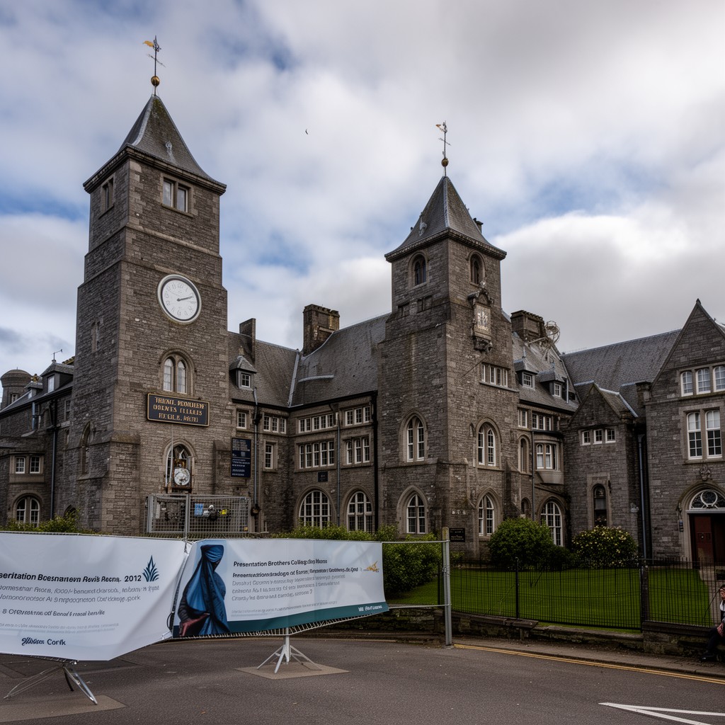 AI-generated illustration of Presentation Brothers College, Cork