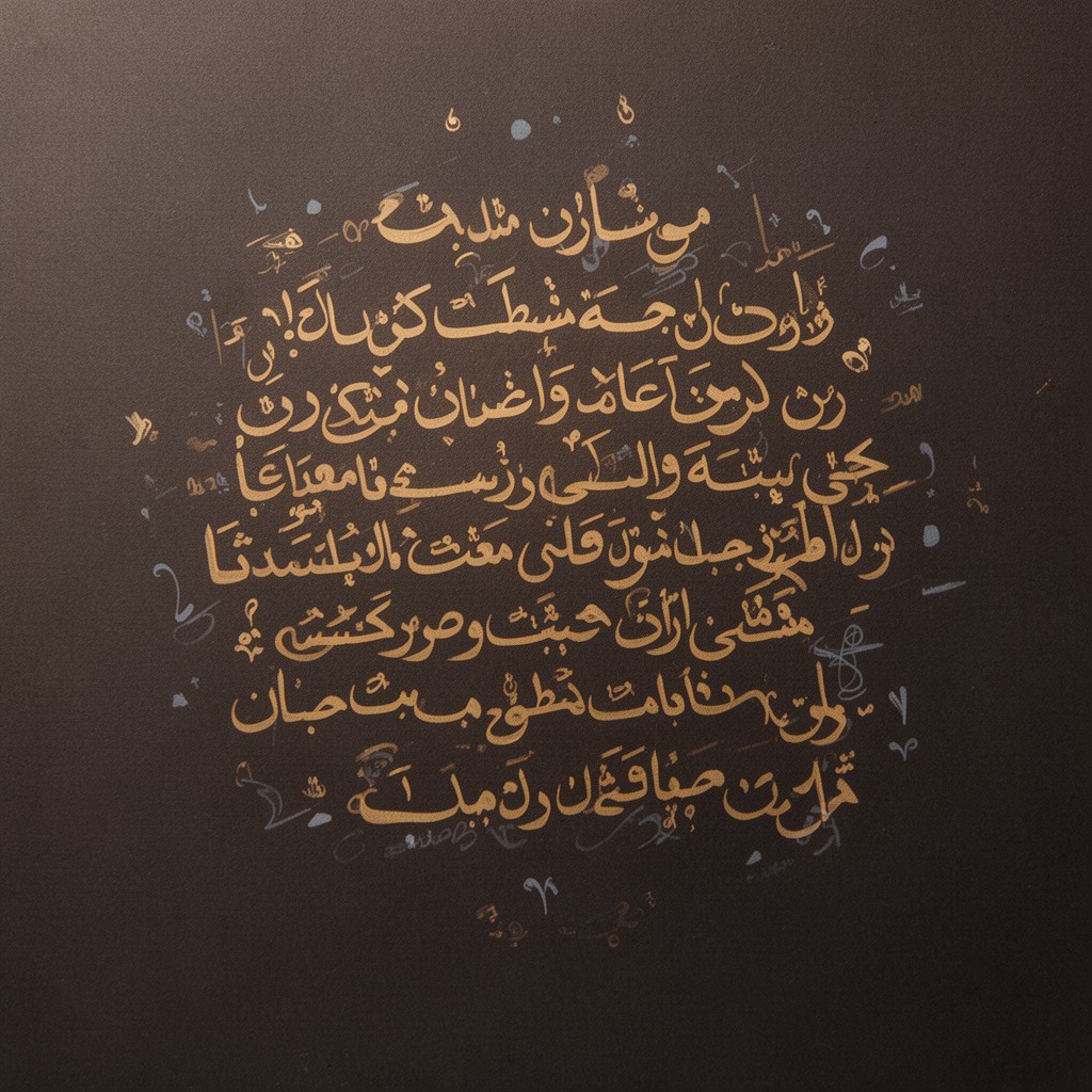 AI-generated illustration of Perso-Arabic script