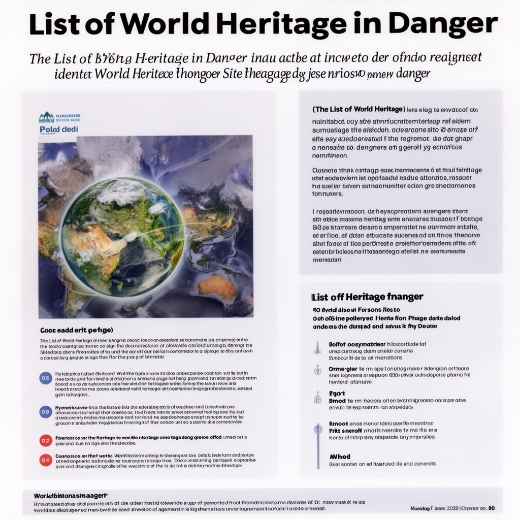 AI-generated illustration of List of World Heritage in Danger