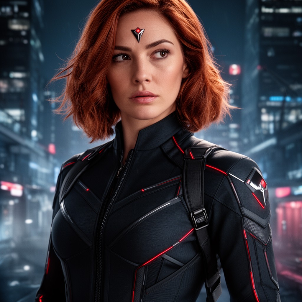 AI-generated illustration of Black Widow