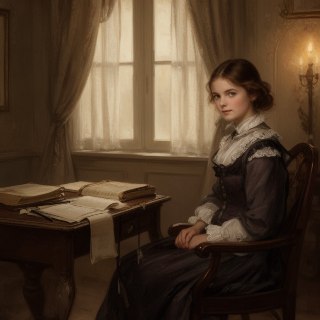 AI-generated illustration of Amy March