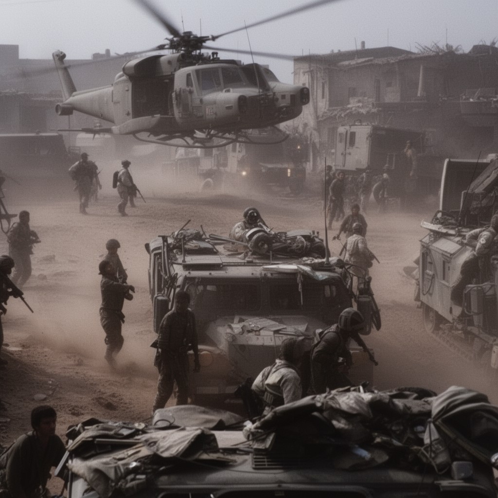 AI-generated illustration of Black Hawk Down
