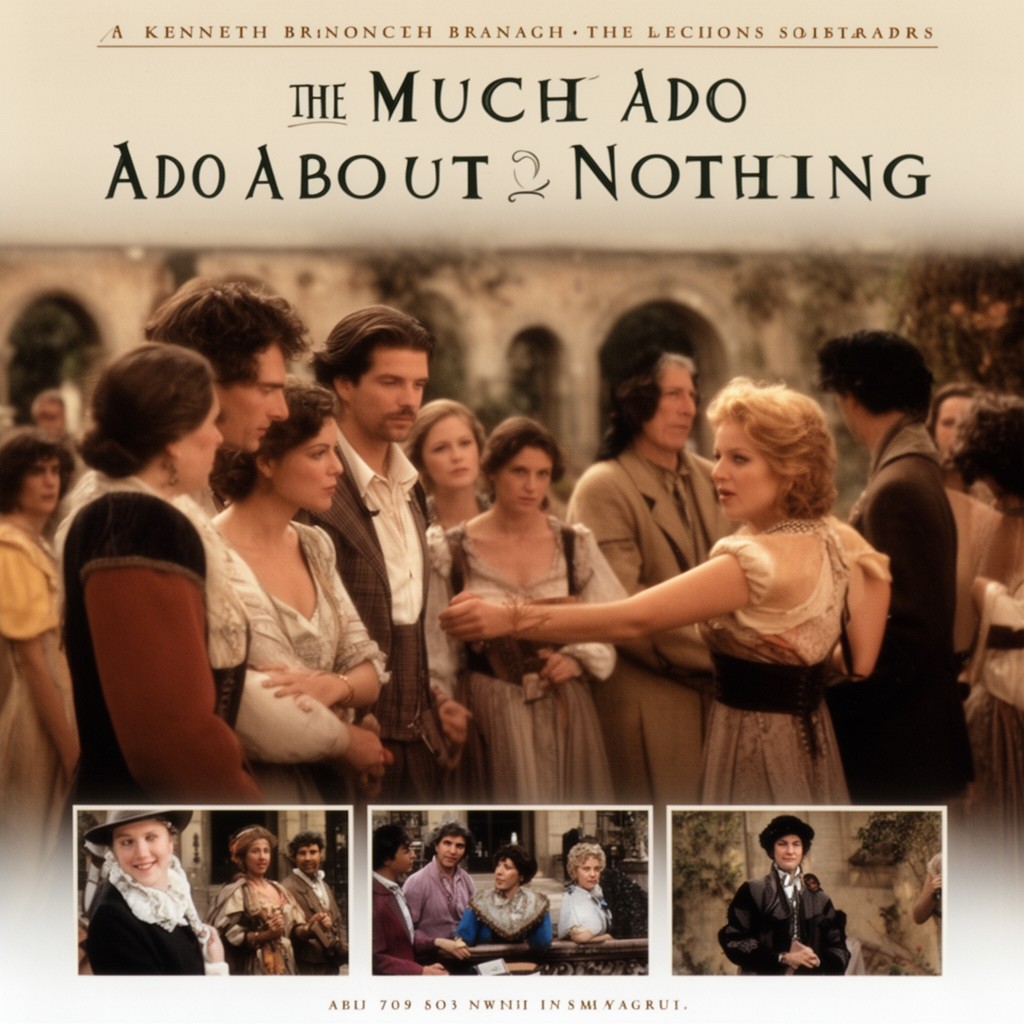 AI-generated illustration of Much Ado About Nothing (1993 film)