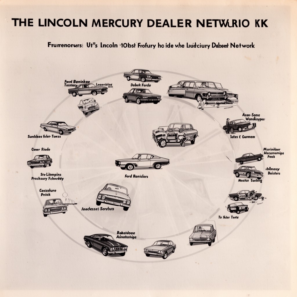 AI-generated illustration of Lincoln-Mercury dealer network