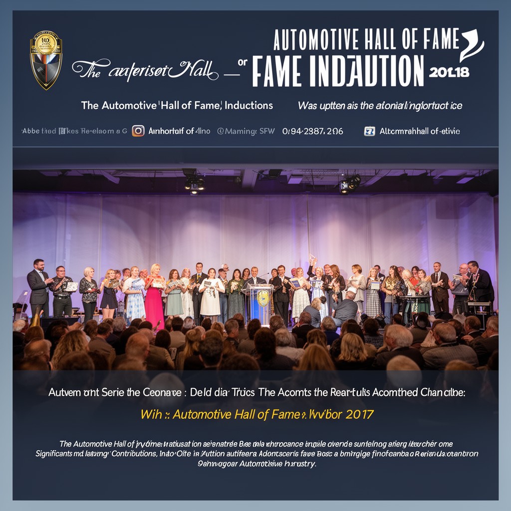AI-generated illustration of Automotive Hall of Fame induction