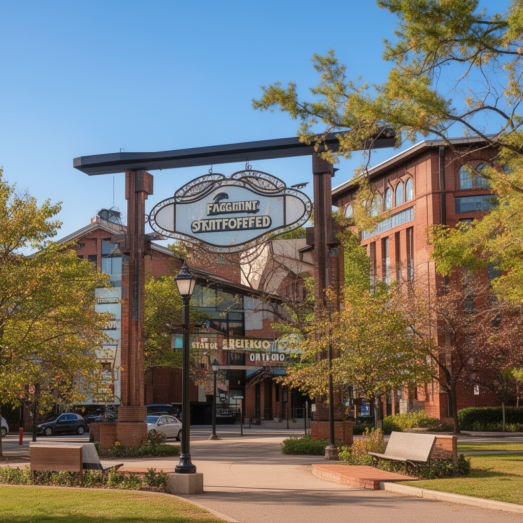 AI-generated illustration of Stratford, Ontario