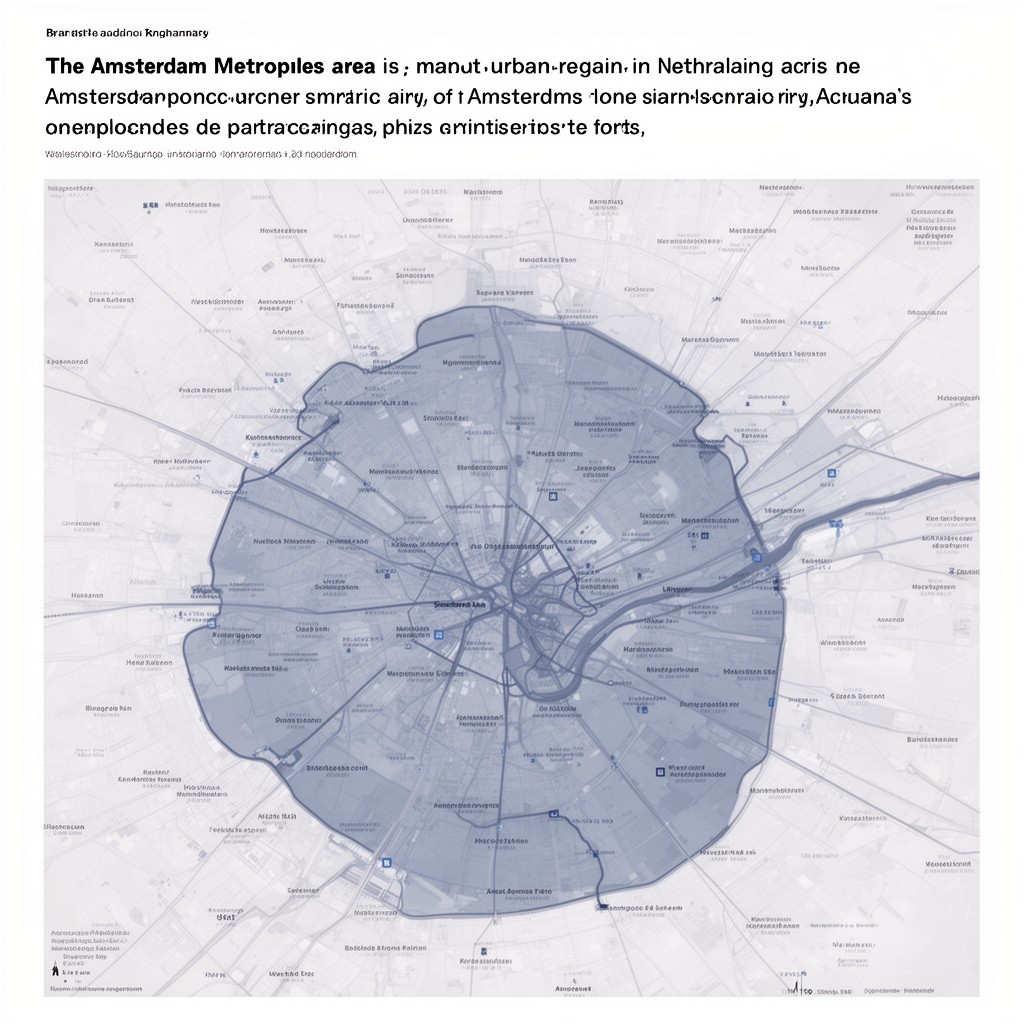AI-generated illustration of Amsterdam metropolitan area