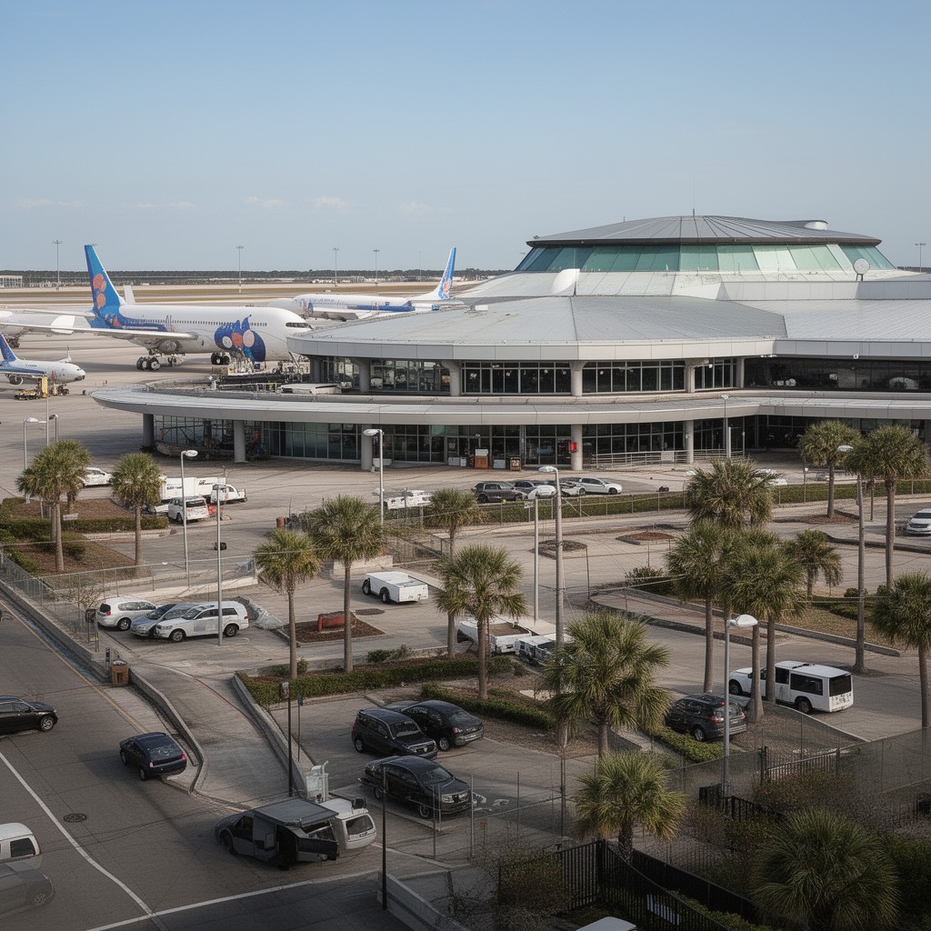 AI-generated illustration of Pensacola International Airport