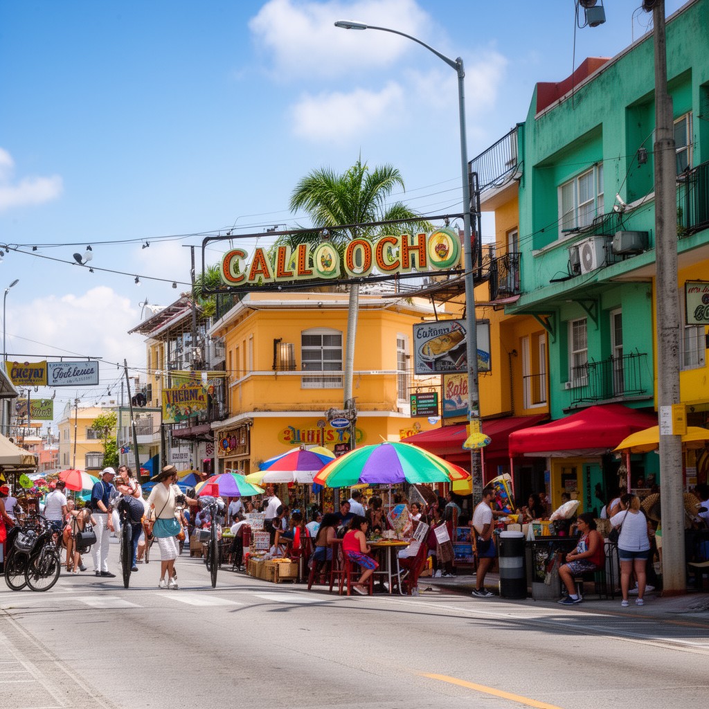 AI-generated illustration of Calle Ocho
