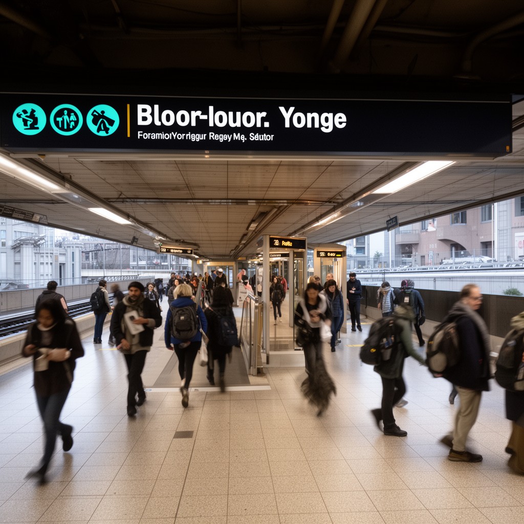 AI-generated illustration of Bloor–Yonge station