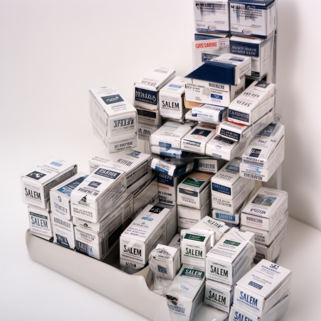 AI-generated illustration of Salem brand cigarettes