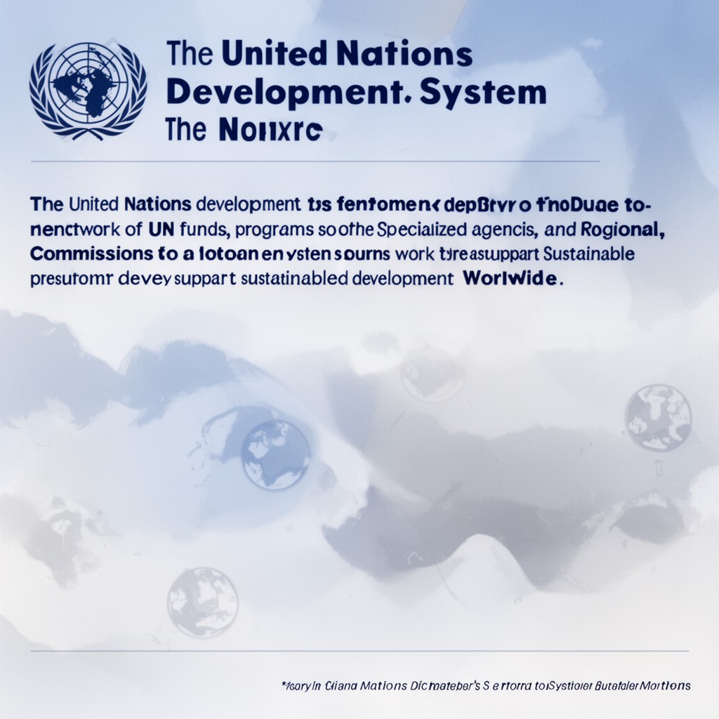 AI-generated illustration of United Nations development system