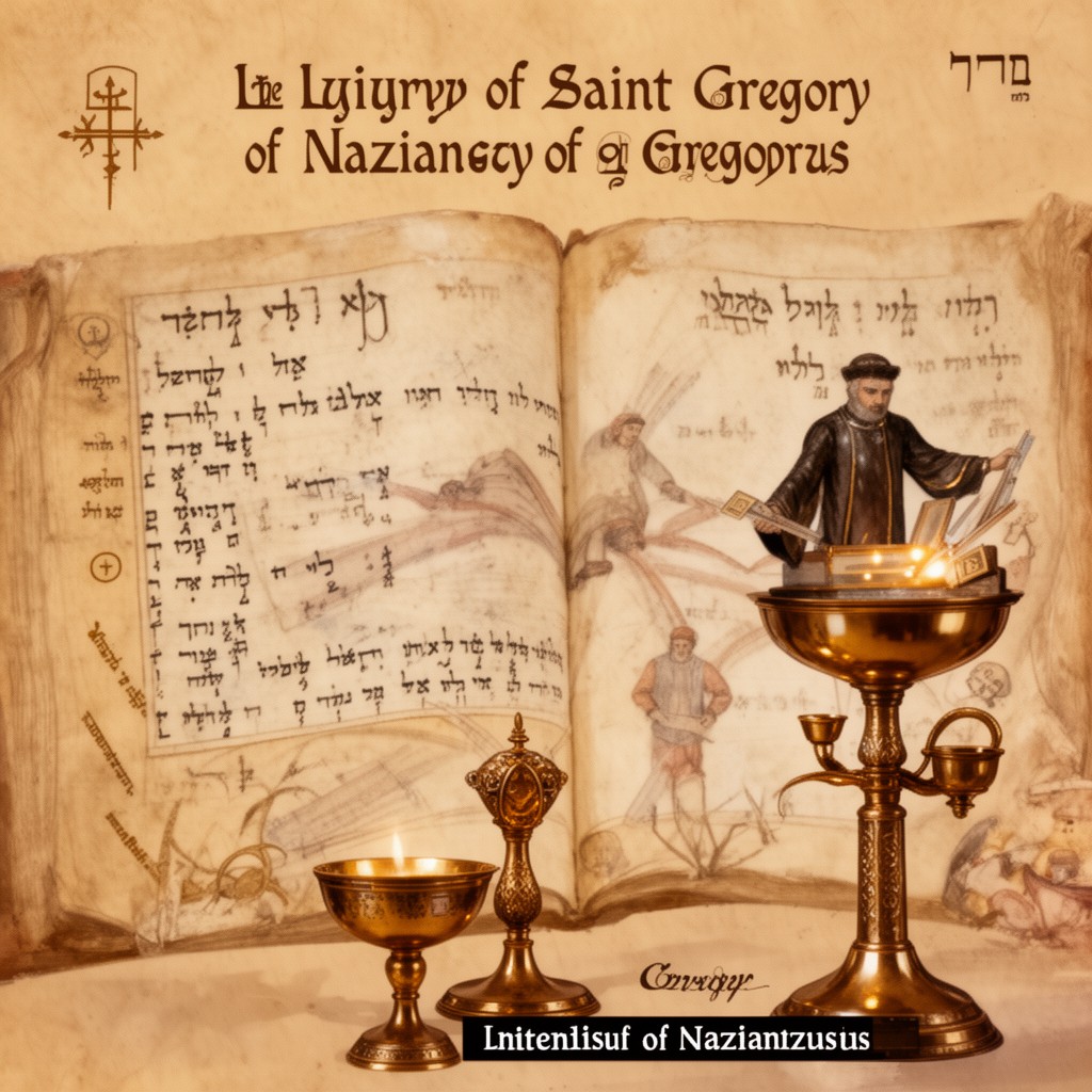 AI-generated illustration of Liturgy of Saint Gregory of Nazianzus (Coptic)