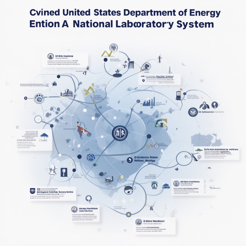 AI-generated illustration of United States Department of Energy national laboratory system
