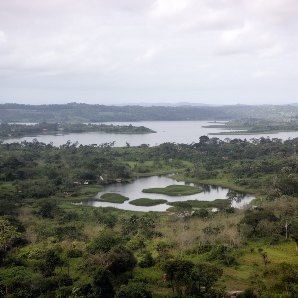 AI-generated illustration of Equatorial lakes region