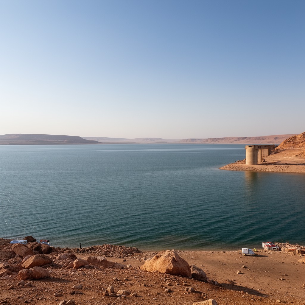 AI-generated illustration of Lake Nasser