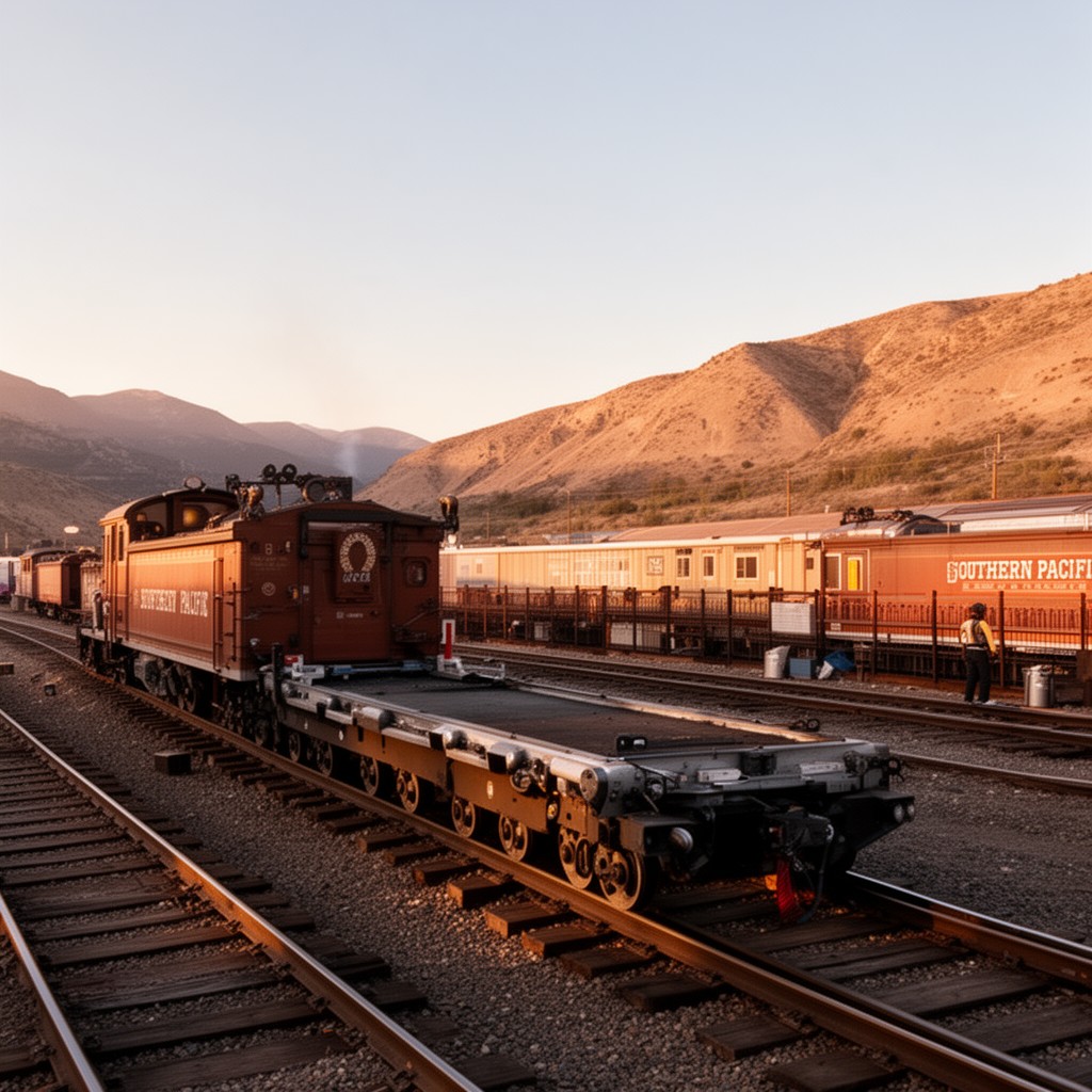 AI-generated illustration of Southern Pacific Railroad