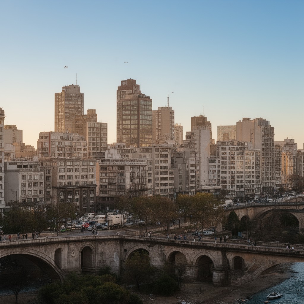 AI-generated illustration of Montevideo