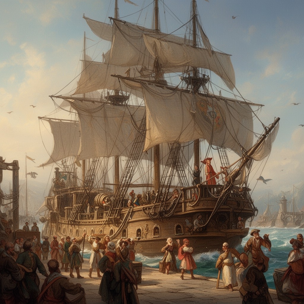 AI-generated illustration of First Portuguese India Armada