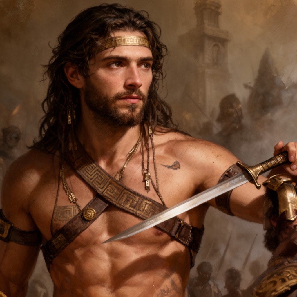 AI-generated illustration of Patroclus