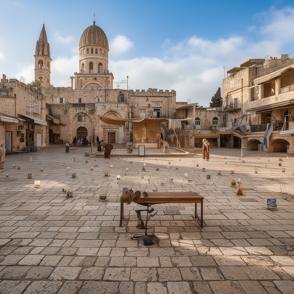 AI-generated illustration of Manger Square