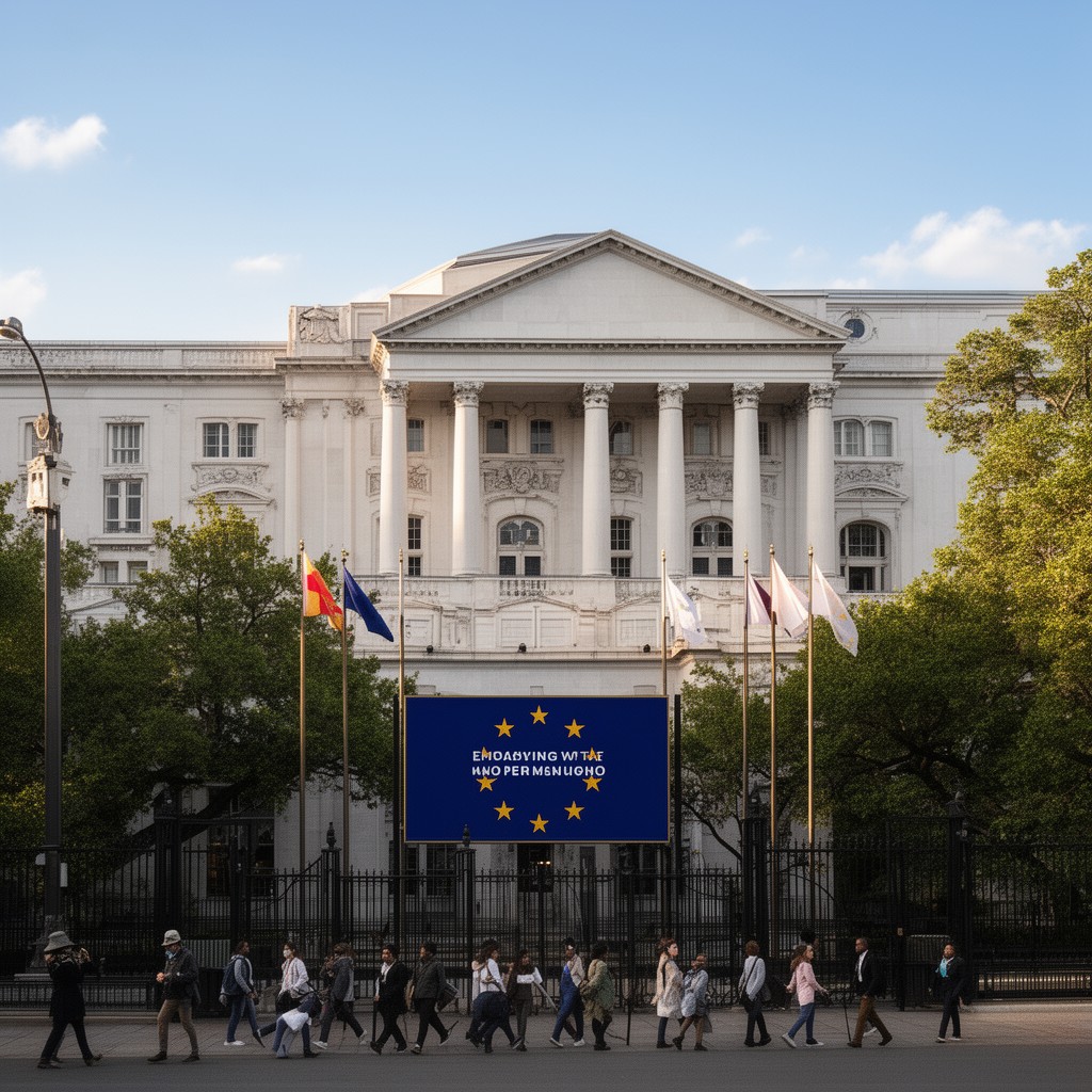 AI-generated illustration of Embassy of the European Union in Washington, D.C.