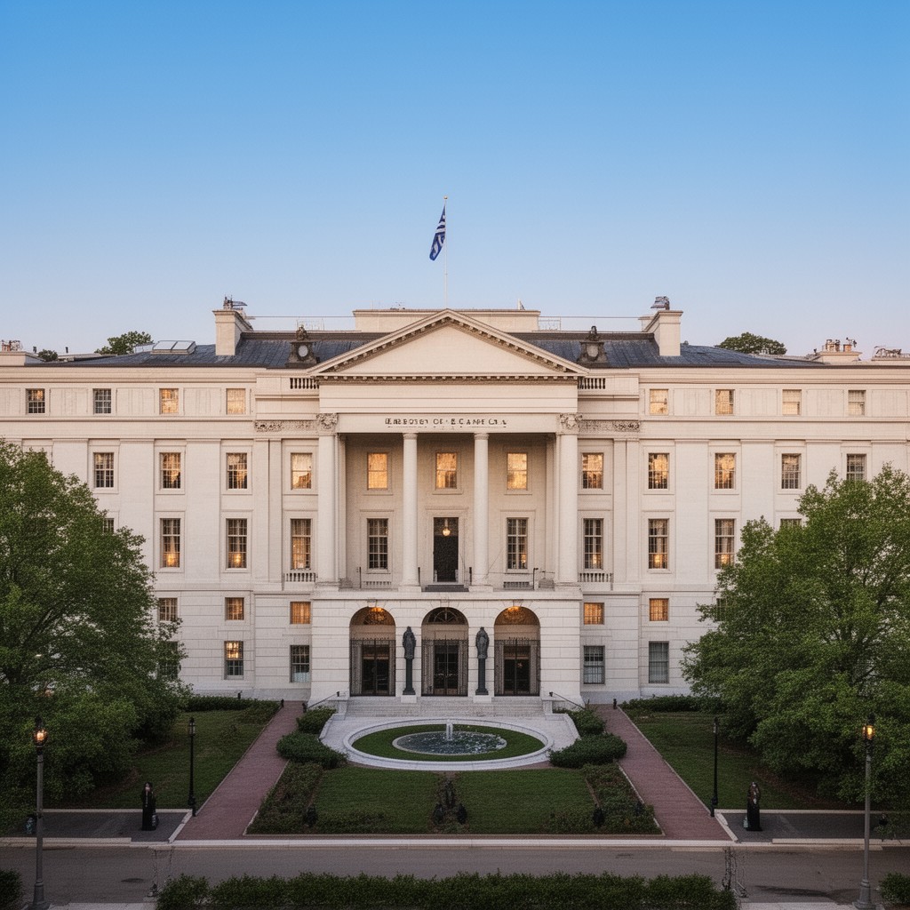 AI-generated illustration of Embassy of Greece in Washington, D.C.