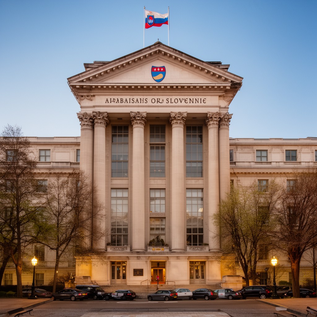 AI-generated illustration of Embassy of Slovenia in Washington, D.C.