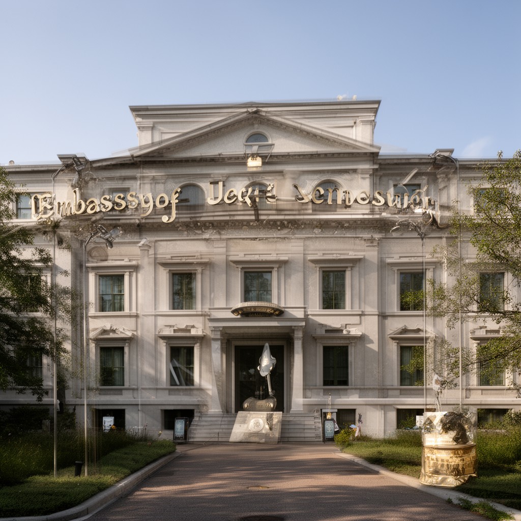 AI-generated illustration of Embassy of Luxembourg in Washington, D.C.