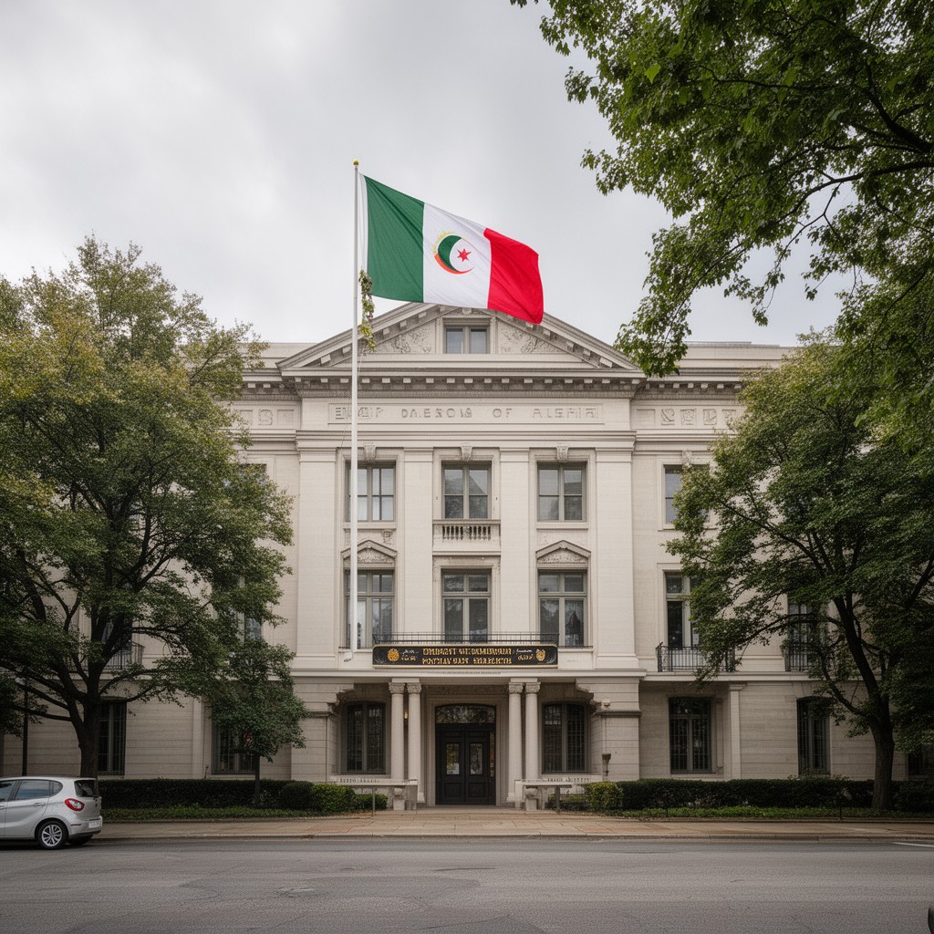 AI-generated illustration of Embassy of Algeria in Washington, D.C.