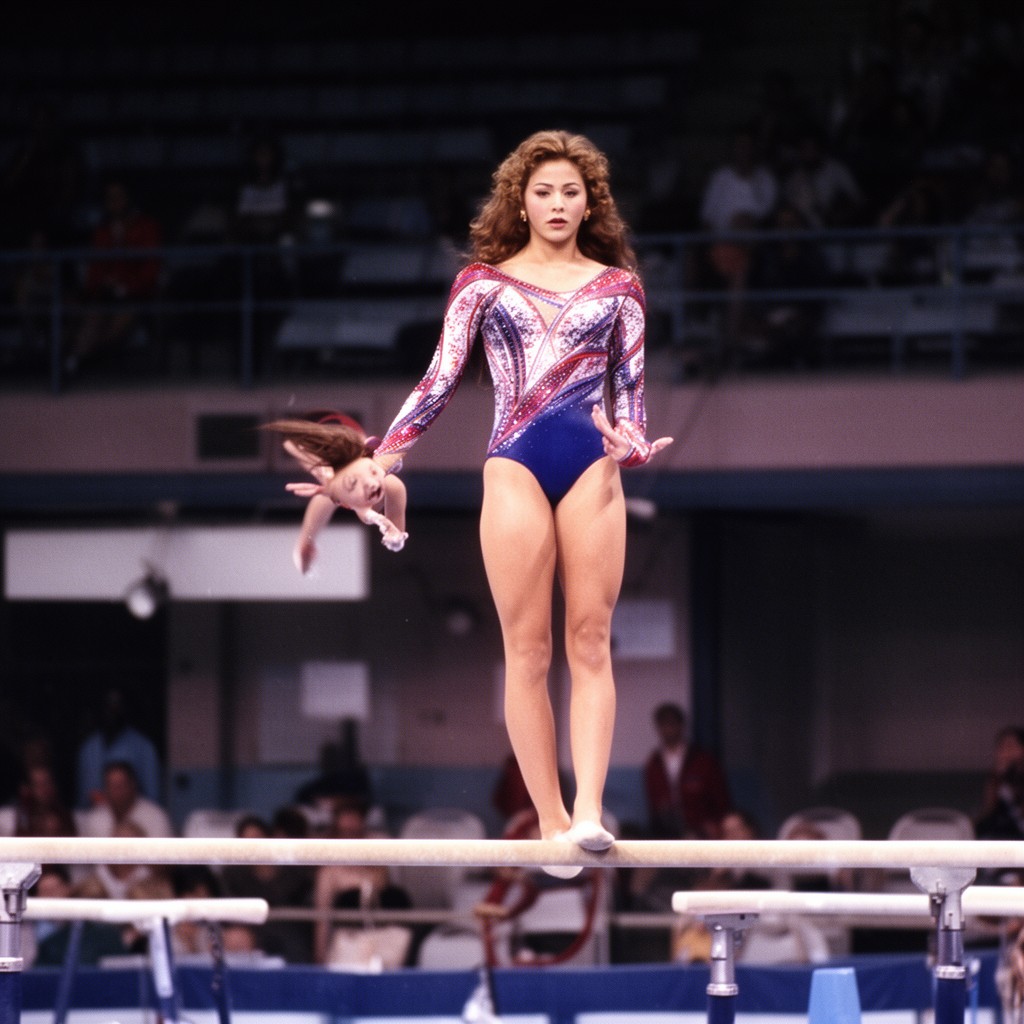 AI-generated illustration of Mary Lou Retton