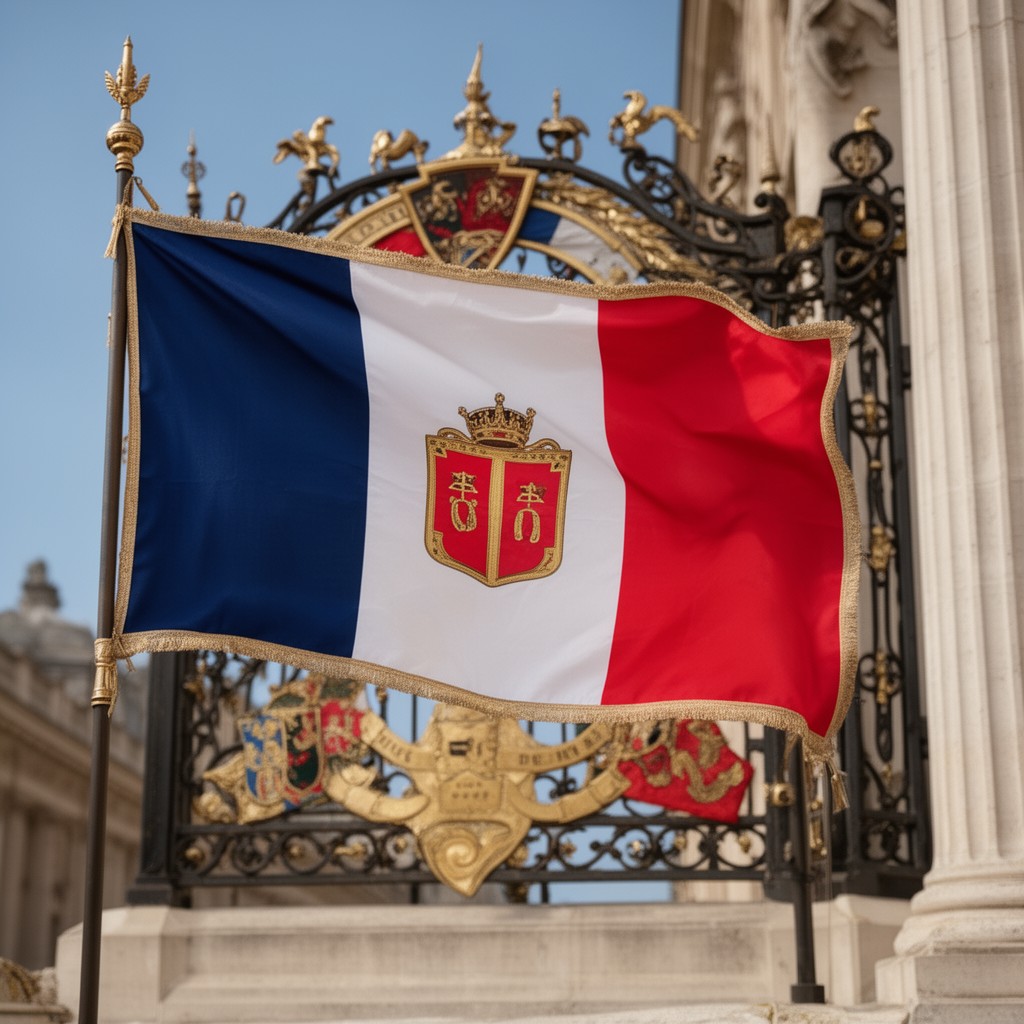 AI-generated illustration of Standard of the President of France