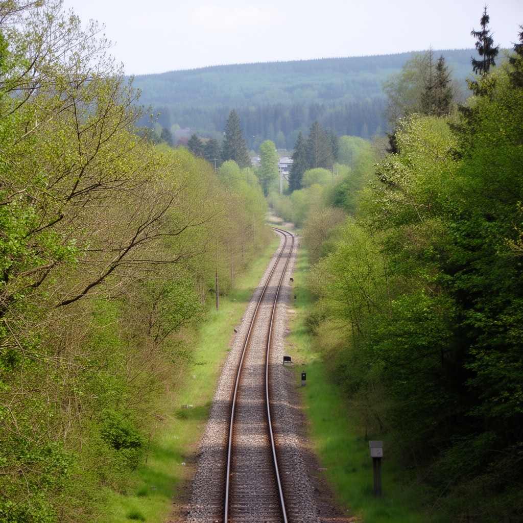 AI-generated illustration of Vennbahn railway