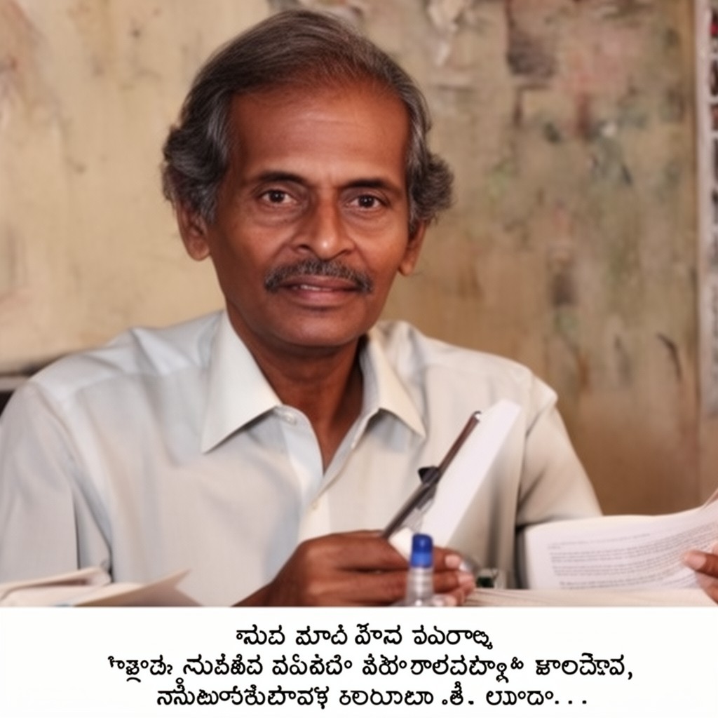 AI-generated illustration of U. R. Ananthamurthy
